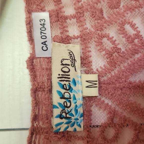 Rebellion Sheer Cardigan /Beach Cover Up Size Medium - Picture 6 of 11